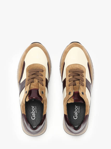 Sneakers Uit Leder Gabor Bruin accessoires 20 ander zicht 3